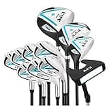 KVV Premium Right Hand Golf Club Set 11-Piece Set for Women, Including Driver, Fairway, Hybrid, 5#-P# Irons, Putter Steel Shaft Regular Flex Golf Clubs, Without Golf Bag