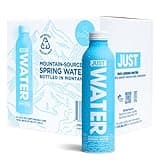 JUST Water, Premium Pure Still Spring Water in an infinitely recyclable aluminum bottle- Naturally Alkaline, High 8.0 pH - Fully Recyclable canned water, 22 Fl Oz (Pack of 12)