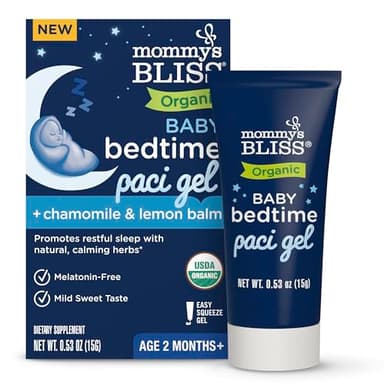 Mommy's Bliss Organic Baby Bedtime Paci Gel, Promotes Restful Sleep*, Melatonin Free, Age 2 Months+, 0.53 Fl Oz
