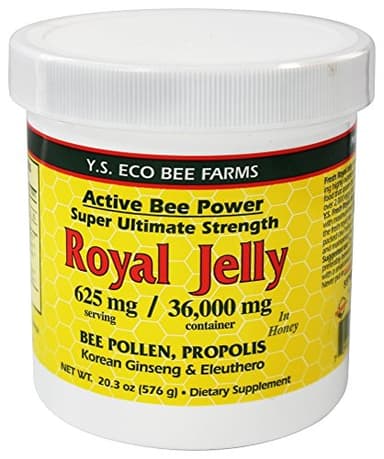 Fresh Royal Jelly + Bee Pollen, Propolis, Ginseng, Honey Mix - 36,000mg Y.S. Org 20.3 oz