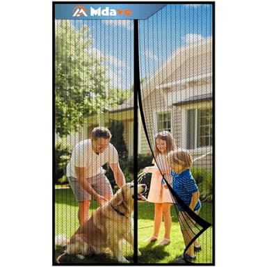 Mesh Screen with Magnetic Closure-Keeps Bugs Out Let Breeze in, Heavy Duty - Pet and Kid Friendly, Works with Front, Sliding Doors (38 x 82 Inch)