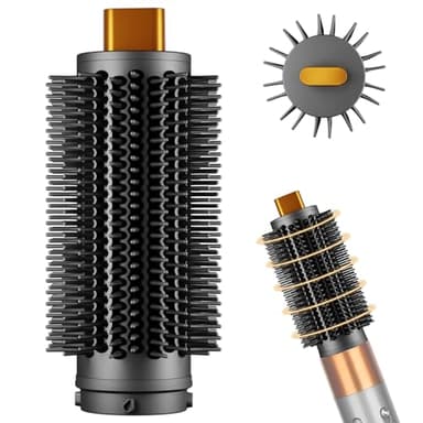 YTCHYYSK Round Brush Attachment Upgraded for Dyson Airwrap, Round Volumizing Brush for Dyson Air wrap HS01/05/08 Accessories for Straighten Dry Curls Add Volume, Gold