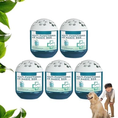 Oxxggkao Air Magic Box, Indoor Air Purification Dust Removal Magic Box, No Electricity No Noise, Automatically Collects Dust, Long-Lasting Air Freshener for Home Bedroom Office Pet Areas (5Pcs)