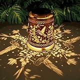 Hummingbird Solar Lanterns Garden Decor Birthday Gifts for Women Mom Grandma Metal Hanging Solar Lights Waterproof Outdoor Decoration for Outside LED Lanterns for Yard Patio Lawn Pathway Landscape