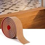 Vinyl Transition Strip Trim Self Adhesive 10Ft x 2" Flooring Transition Laminate with Strong Backing Flat Divider Strip for Joining Floor Tile Gap, Carpet, Threshold (Brown)