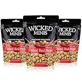 Wicked Minis Soup & Oyster Crackers - Saltine Crackers Salted Flavored Mini Puffed Soup Crackers, Savory Snacking Mix, Seasoned Croutons Salad Toppers, Crackers for Chili 6oz (Crushed Red Pepper, Pack of 3)