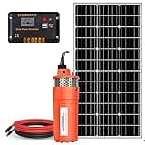ECO-WORTHY Solar Well Pump Kit - 100W Solar Panel with 12V Deep Well Water Pump for Off-grid Living or Irrigation, Farm & Ranch-DELIVERY IN 2 PARCELS One