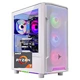 Skytech Archangel Gaming PC Desktop, Ryzen 7 5700 3.7 GHz (4.6GHz Turbo Boost), AMD RX 6600 8GB GDDR6, 1TB SSD, 16GB DDR4 RAM 3200, 650W Gold PSU, Wi-Fi, Win 11 Home