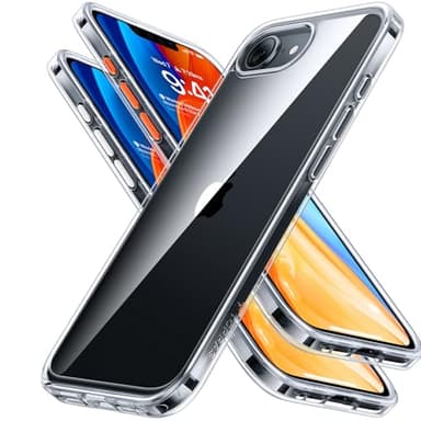 TORRAS Guardian Diamond Clear for iPhone 16e Case 2025, [Non-Yellowing] Military-Grade Test Protection Durable 16e Case Slim Thin Anti-Scratch DIY-Buttons Hard PC Back Case for iPhone 16e 6.1", Clear