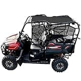 Shadeidea Sunshade for Honda Pioneer 700-4, Mesh Screen UTV Sun Shade Soft Top Roof Cover UV Blocker - 10 Year Warranty (Black)