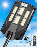 TENKOO Solar Street Lights 4000W Solar Street Lights Outdoor Waterproof 250000 Lumens LED Wide Angle Solar Parking Lot Lights with Motion Sensor Street Lights IP67 Commercial Lighting for Pathway