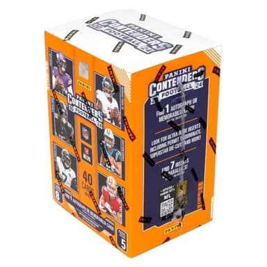 2024–25 Panini Contenders NFL Football Blaster Box – Official Trading Cards – Includes Blaster-Exclusive Parallels, Rookie Tickets & Inserts – Sealed Retail Box