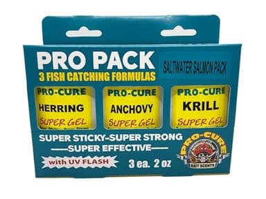 Pro Pack Saltwater Salmon for All You Salmon Anglers This Pack is for You. You Will Catch More Chinook and COHO Salmon with These 3 scents.