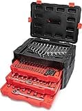 Crescent 229 Piece 1/4", 3/8" & 1/2" Drive Mechanics Hand Tool Set with 3 Drawer Storage Case - CTK229C