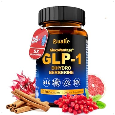 Support GLP-1 Supplement Weight Loss | GlucoVantage® Dihydroberberine + Akkermansia Probiotic | Super Berberine with Ceylon Cinnamon for 5X Bioactive Appetite, Metabolic, Gut & GLP 1 Weight Loss, 60ct