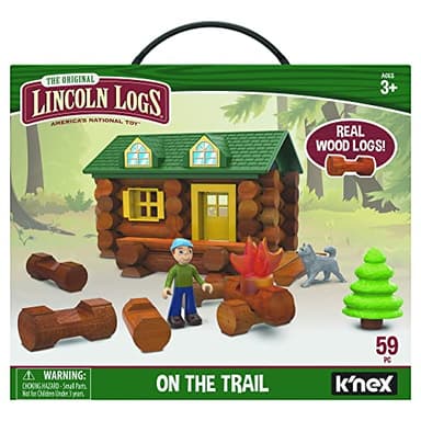 Lincoln Logs-On The Trail Building Set-59 Pieces-Real Wood Logs - Ages 3+