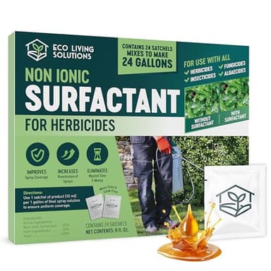 Eco Living Solutions - Non-Ionic Surfactant | Concentrated | Surfactant Wetting Agent | Works with All Tank Mixes | Improves Coverage & Increases Spray Efficiency