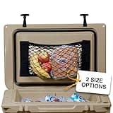 Cooler Net for Dry Storage and Organization - Compatible with YETI, RTIC, Igloo, Coleman, Lifetime, Pelican Ice Chests - Works with Cooler Lights, Wheel Kits, RTIC Cooler Accessories, and More