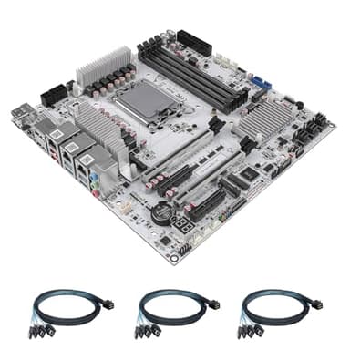 StoneStorm W680 12-Bay NAS Server M-ATX Motherboard(LGA1700, 12th/13th/14th Gen. Desktop Processor), 4* U-DIMM DDR5 MAX 128GB, 3* M.2 NVMe, 12* SATA 3.0, 10G RJ45, PCI-E x16, Type-C 10Gbps, 8K Display