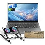 Lenovo LOQ AI-Powered Gaming Laptop, 15.6 FHD 144Hz, Intel i5-12450HX, NVIDIA GeForce RTX 2050, 32GB DDR5 RAM, 1TB SSD, Touchpad, Bundle with PCO Notebook Folding Radiator, Laptop Cooler
