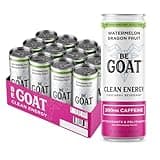 BeGOAT Watermelon Dragonfruit CLEAN Energy Drink | 200 Mg Caffeine, Non GMO, 6 Ingredients, 35 Calories, Antioxidants, Vegan, Gluten-Free 12 Fl OZ (Pack of 12)