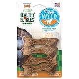 Nylabone Healthy Edibles WILD Natural Long-Lasting Turkey Flavor Bone Chew Treats for Dogs, Small/Regular (4 Count)