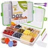 Reel Bites Snackle Box Container for Travel Snack Container - Snackel Box Snack Box Container Snack Tray with Lid Snack Tackle Box for Snacks - Snacklebox Snackle Box Charcuterie Container (Regular)
