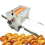 EQCOTWEA Mini Dough Sheeter Machine 49''x14'' Stainless Steel Reversible Pastry Laminator for Croissants Puff Pastry Commercial Bakery Equipment 110V