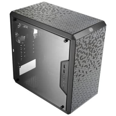 Cooler Master MasterBox Q300L Micro-ATX PC Case – Compact mATX Computer Case with Magnetic Dust Filters, Modular Adjustable I/O Panel, Perforated Airflow Design, 1 x 120mm Pre-Installed Fan, Black