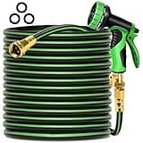 Wabolay Garden Hose 75 ft Water Hose Flexible Durable 5 Layers TPV No Kink Lightweight Flex Long Hybrid Hoses-Heavy Duty 3/4’’ Brass Fittings-10 Way Nozzle Collapsible Outdoor Pipe for Yard Lawn