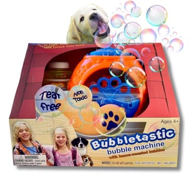 Bubbletastic Bacon Bubble Machine for Dogs - with Free 8oz. Bottle of Bacon Bubbles!