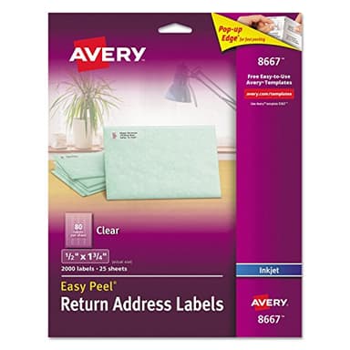 AVE8667 - Avery Easy Peel Inkjet Mailing Labels