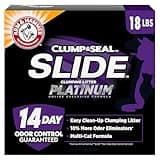 ARM & HAMMER SLIDE Platinum Multi-Cat Easy Clean-Up Clumping Cat Litter, 14 Days of Odor Control 18 lb