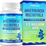 Akkermansia Probiotic, GLP-1, Live Strain Probiotics for Women & Men, GLP 1 Supplement for Gut Health, Digestive, Metabolic*, Immune, with Chromium, Green Tea Leaf, 60 Capsule