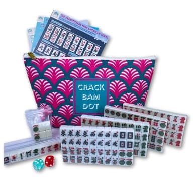 Mini American Mahjong Set for Travel and Fun | Small Size (0.8"x0.5"x0.4") | Gift or On-The-Go Game. (Standard Edition)
