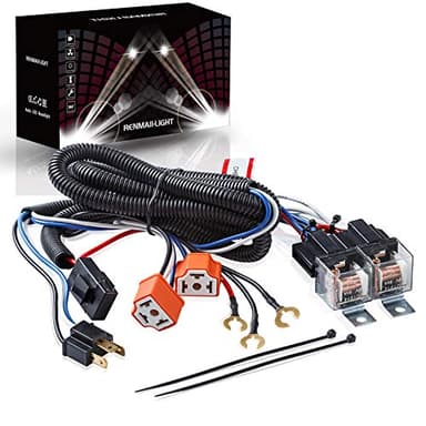 H4 Relay Harness 1set 2 Headlight H6054 6024 9003 5x7 7x6 Led Headlight Relay Wiring Harness Kit for Toyota 95-97 Tacoma 88-95 Pickup Upgrade Led Dual Ground Problem Negative Switched Conversion Kit