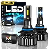 Mega Racer 9006 Light Bulb | HB4 9006 Bulb | 800% Brightness | 6500K Cool White | Fog Light Bulbs for Car | Luz Antiniebla | 9006 HB4 Fog Light Replacement Bulbs | Plug and Play | Pack of 2