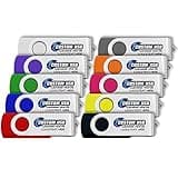 ABLAZE Custom Flash Drive 1GB 100 Pack, Personalized USB Drives Custom USB 2.0 Thumb Drives 100 Pack Memory Stick (Mixcolors)