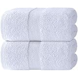 Luxury Soft Bath Sheet Towels - 650 GSM Cotton Luxury Bath Towels Extra Large 35x70 | Highly Absorbent and Quick Dry | Hotel Quality Extra Large Bath Towels Oversized, White, 2 Pack