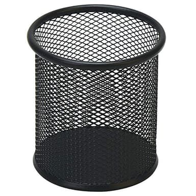 HSYMQ Black Pen Holder Cup for Desk, Pencil Cup Holder, Black Wire Mesh Pen Cup for Desk Office Pen Organizer