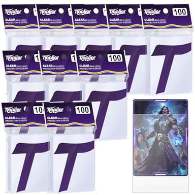 1000 Perfect Fit Sleeves,Inner Clear Card Sleeves Perfect Fit for Double Sleeving,60-Microns Ultra Clear Protection,High Clarity Trading Card Sleeve Compatible with MTG, TCG, Game,Sport Cards