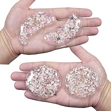 ZNÖCUETÖD Gel Ice Pack Reusable Cooling Eye Pads and Under Eye Patches,Eye Hot Cold Treatment Pack for Redness,Pain Relief and Eye Relax