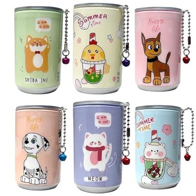 Mini Travel Wet Wipes – 6 Pack Compact Size, 180 Count, Cleaning Wipes with Cute Keychain, Skin‑Friendly, Alcohol‑Free, Kawaii Design. (Collection 2, Mini)