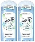 Secret Invisible Solid Antiperspirant Deodorant, Unscented - 2.6 oz - 2 pk by Secret
