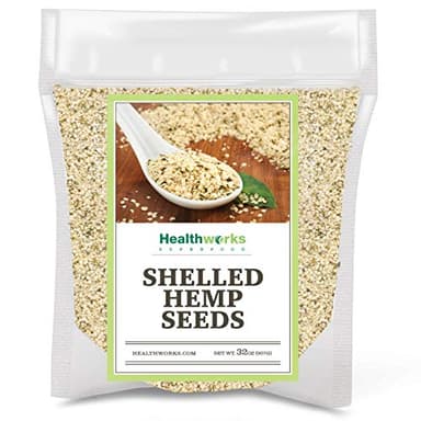 Healthworks Superfood Hemp Hearts, Shelled Hemp Seeds - 32 Oz / 2 Lbs - Canadian, Premium & All-Natural - Contains Omega 3 & 6, Fiber and Protein