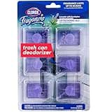 Clorox Fraganzia Adhesive Garbage Can Air Freshener Gel, Lavender with Eucalyptus Scent - No Plug, Stick On Trash Can Deodorizer and Odor Absorber, Gel Air Fresheners for Home and Kitchen, 6 Count