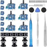 IKPEK 6 Pack Analog 3D Joysticks Replacement for PS5 Controller, Joysticks Part with Repair Screwdriver Kit for Playstation 5 DualSense Controller