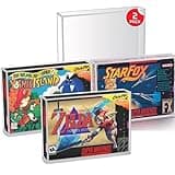 EVORETRO Clear Acrylic Protector Case Compatible with SNES & N64 Games Storage Box, 4MM Thick, Scratch, Dust, UV Resistant (Pack of 2)