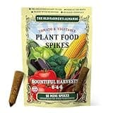 The Old Farmer's Almanac Tomato & Vegetable Plant Food Mini Spikes - NPK 6-4-6 for Continuous Feeding and Bountiful Harvests (12 Mini Plant Food Spikes)