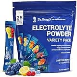 Dr. Berg Sugar Free Electrolyte Powder Packets (Variety Pack) - Daily Electrolyte Drink Mix - 28 Total Hydration Pouches Sugar Free - Keto Electrolytes Powder Packets No Sugar - 7 Delicious Flavors